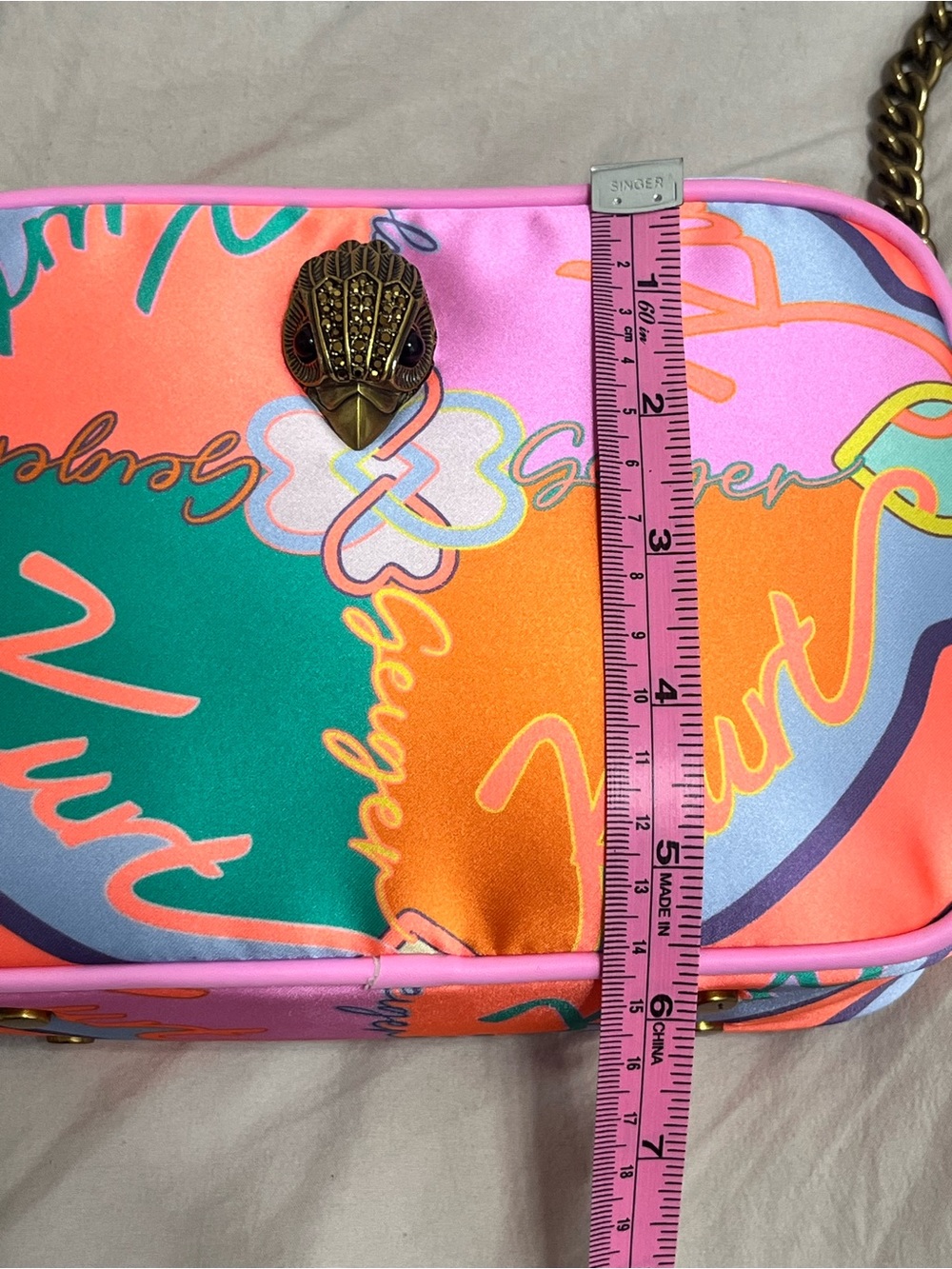 Kurt Geiger Pink Multicolor Signature Crossbody - Picture 13 of 15